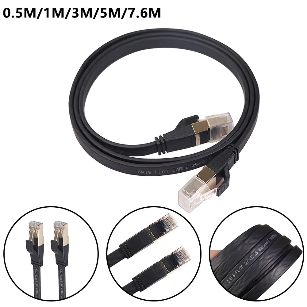 Плоский Ethernet-Кабель CAT8, двойной экранированный сетевой кабель категории 8, 40 Гбит/с, 2000 МГц, высокоскоростной сетевой Интернет-кабель
Плоский Ethernet-Кабель CAT8, двойной экранированный сетевой кабель категории 8, 40 Гбит/с, 2000 МГц, высокоскоростной сетевой Интернет-кабель