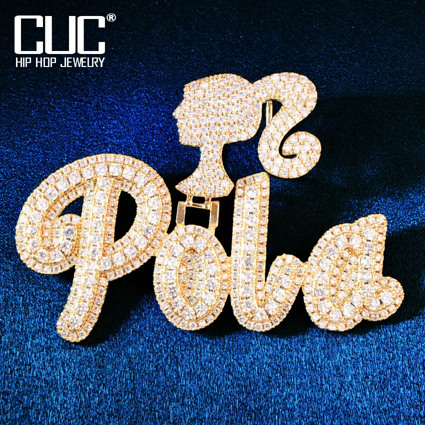 Кулон с надписью и именем курсива для женщин и девушек, цепочка с прочным замком с блестящим цирконием в стиле хип-хоп для мужчин и женщин, бижутерия 
Кулон с надписью и именем курсива для женщин и девушек, цепочка с прочным замком с блестящим цирконием в стиле хип-хоп для мужчин и женщин, бижутерия