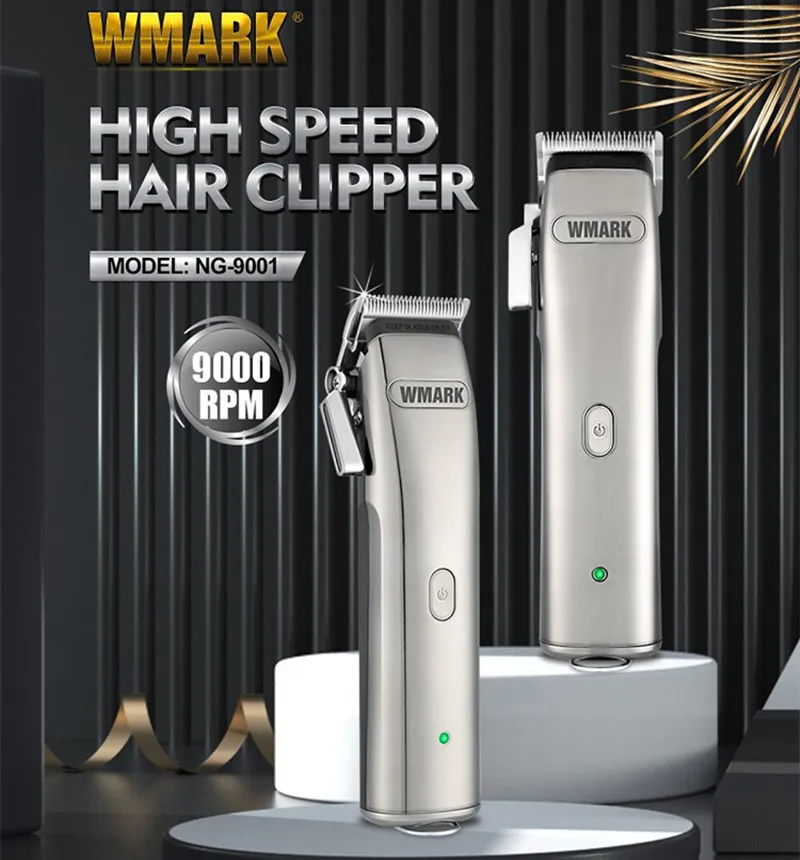 2022 WMARK NG-9001 High Frequency Swing 9000 rpm 4400 battery Hair clipper Super Shear force Clipper Hair cutting machine
2022 WMARK NG-9001 High Frequency Swing 9000 rpm 4400 battery Hair clipper Super Shear force Clipper Hair cutting machine
