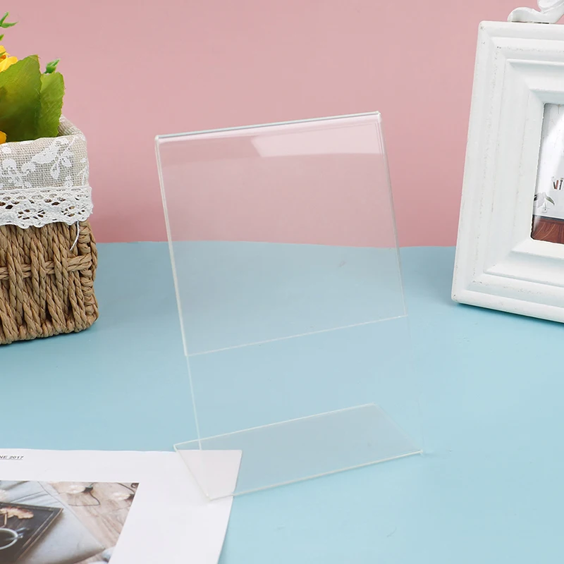 10cmx15cm A6 Transparent Acrylic Display Stand Desk Shelf High Quality Display Card Stand Office Business Stand Desktop Holder
10cmx15cm A6 Transparent Acrylic Display Stand Desk Shelf High Quality Display Card Stand Office Business Stand Desktop Holder