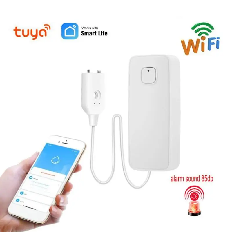 Tuya Home Water Leakage Sensor Alarm 80dB Independent WIFI Water Leak Sensor Detector Flood Alert Overflow Security Alarm System
Tuya Home Water Leakage Sensor Alarm 80dB Independent WIFI Water Leak Sensor Detector Flood Alert Overflow Security Alarm System