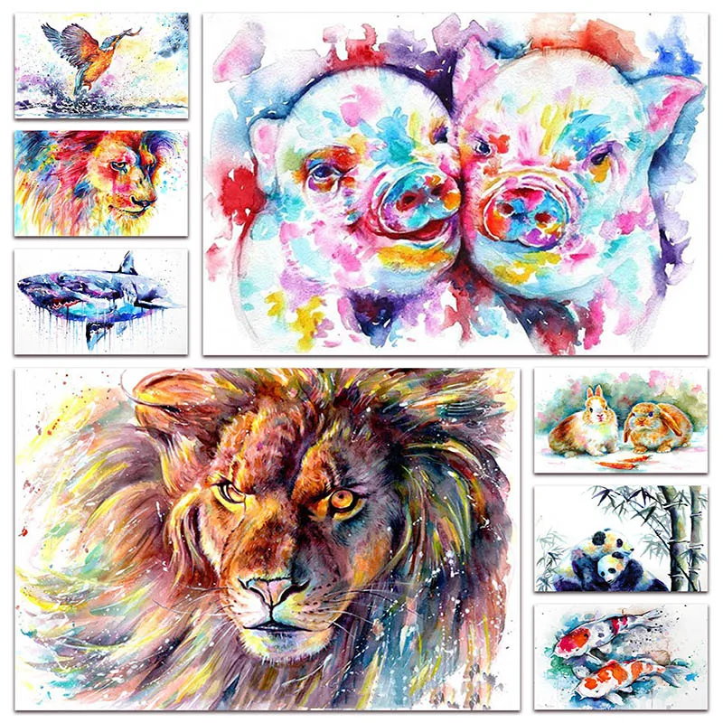 New 5D DIY Diamond painting mosaic Animals pig lion turtle Full Diamond embroidery Home decor Cow rabbit cross stitch E023
New 5D DIY Diamond painting mosaic Animals pig lion turtle Full Diamond embroidery Home decor Cow rabbit cross stitch E023