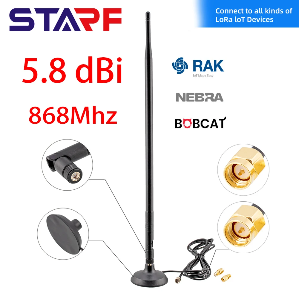 Helium Hotspot Miner 5.8 DBi Antenna 868MHz Indoor Omni-directional Antenna With Magnet Base For RAK Nebra Bobcat
Helium Hotspot Miner 5.8 DBi Antenna 868MHz Indoor Omni-directional Antenna With Magnet Base For RAK Nebra Bobcat