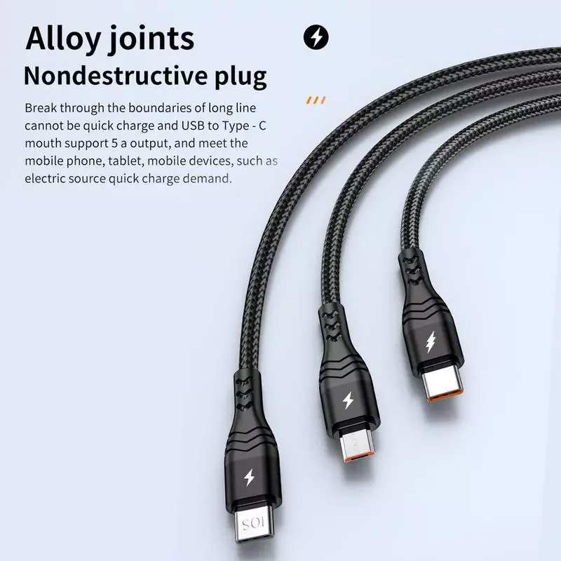 NEW2023 6-In-1 Fast Charging Data Multi Charging Cord Compatible With Ios Android Mobile Phones And Electronic Devices Tablets
NEW2023 6-In-1 Fast Charging Data Multi Charging Cord Compatible With Ios Android Mobile Phones And Electronic Devices Tablets