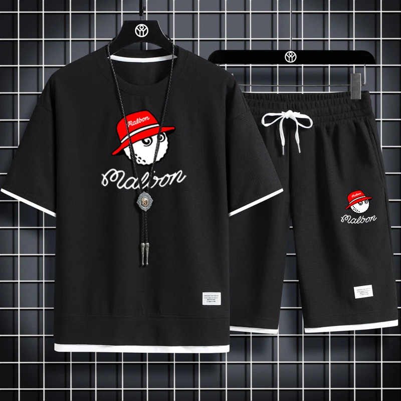 Golf Men's Sets Fashion Korean Tracksuit Men Short Sleeve T Shirts+Sport Shorts Suit Men Casual Men Clothing Mens Joggers Sets
Golf Men's Sets Fashion Korean Tracksuit Men Short Sleeve T Shirts+Sport Shorts Suit Men Casual Men Clothing Mens Joggers Sets