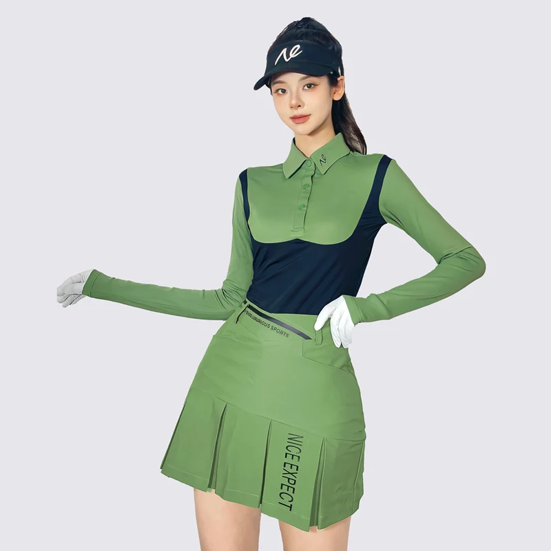 Ne Autumn Winter Warm New Golf Fake Two Long Sleeves Fashion Personality Skirt Slim Slim Set
Ne Autumn Winter Warm New Golf Fake Two Long Sleeves Fashion Personality Skirt Slim Slim Set