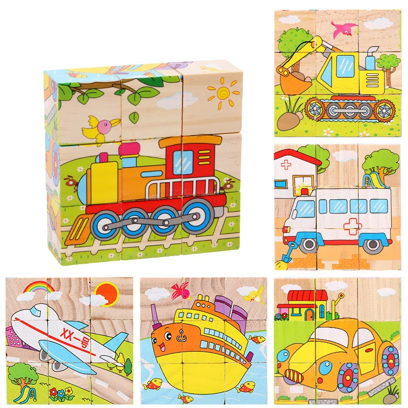Baby Wooden Block Toys Animal Fruit Traffic Cognize Early Learning Educational Toys For Children Six Side 3D Cube Jigsaw Games
Baby Wooden Block Toys Animal Fruit Traffic Cognize Early Learning Educational Toys For Children Six Side 3D Cube Jigsaw Games