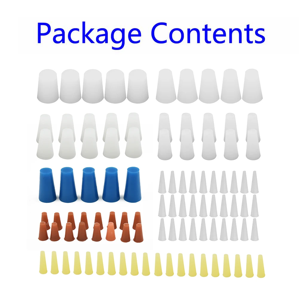 Cone Plugs Silicone Plug Multi-use Practical Random Color 120pc Anti-wear Corrosion-resistence High Temperature
Cone Plugs Silicone Plug Multi-use Practical Random Color 120pc Anti-wear Corrosion-resistence High Temperature