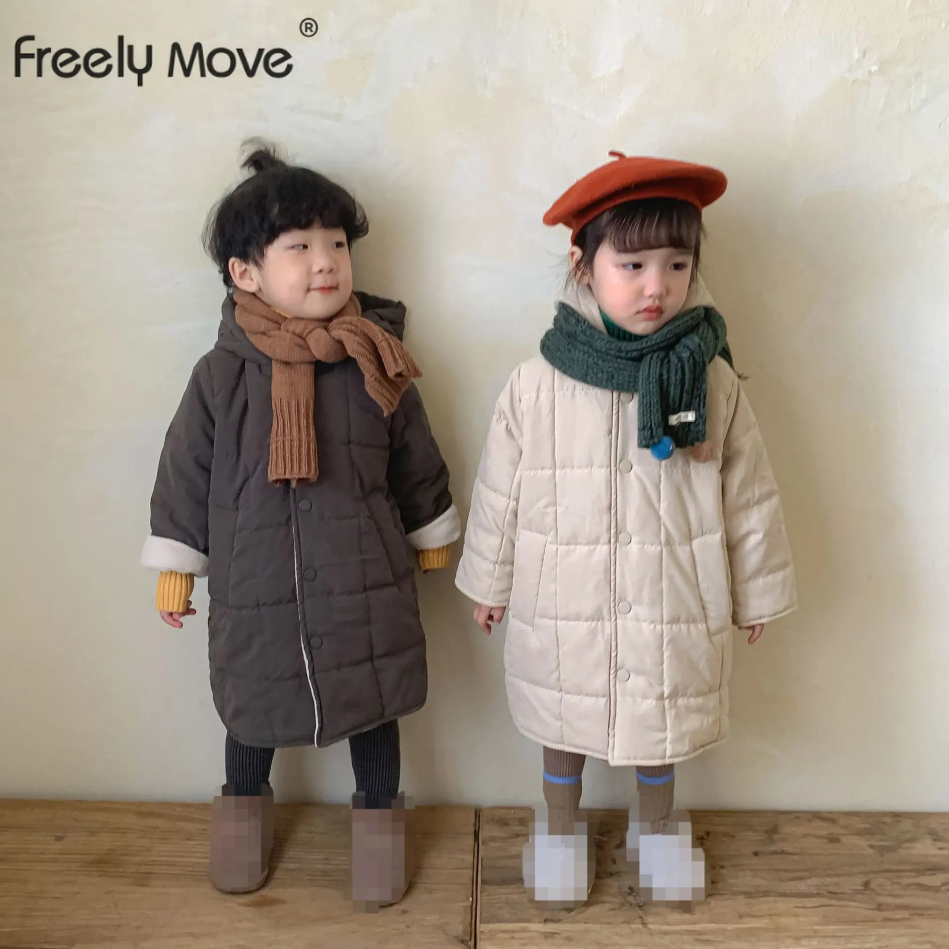 Freely Move Korean Style 2022 New Winter Children Cotton Padded Coats Solid Color Thicken Warm Parkas Hooded Kids Long Outerwear
Freely Move Korean Style 2022 New Winter Children Cotton Padded Coats Solid Color Thicken Warm Parkas Hooded Kids Long Outerwear