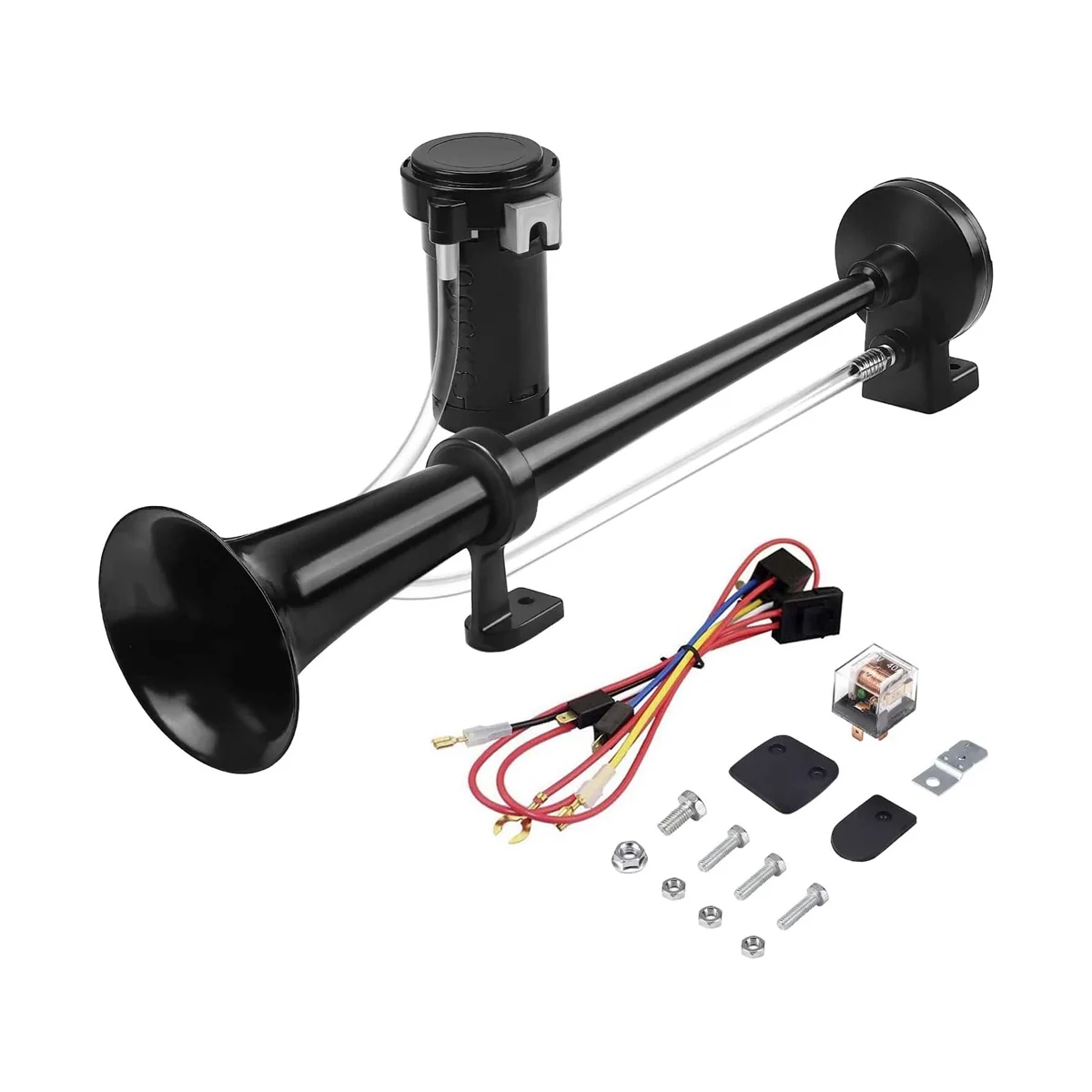 150Db 24V Train Horn for Truck, Single Trumpet Truck Air Horn, for 24V Vehicles Train Car Ship Boat Lorry, 17 Inch
150Db 24V Train Horn for Truck, Single Trumpet Truck Air Horn, for 24V Vehicles Train Car Ship Boat Lorry, 17 Inch