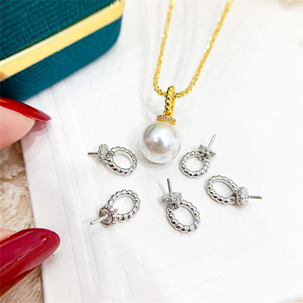 DIY Pearl Mini S925 Sterling Silver Pendant with Empty Holder Gold Silver Necklace Pendant with 9-15mm Beads
DIY Pearl Mini S925 Sterling Silver Pendant with Empty Holder Gold Silver Necklace Pendant with 9-15mm Beads