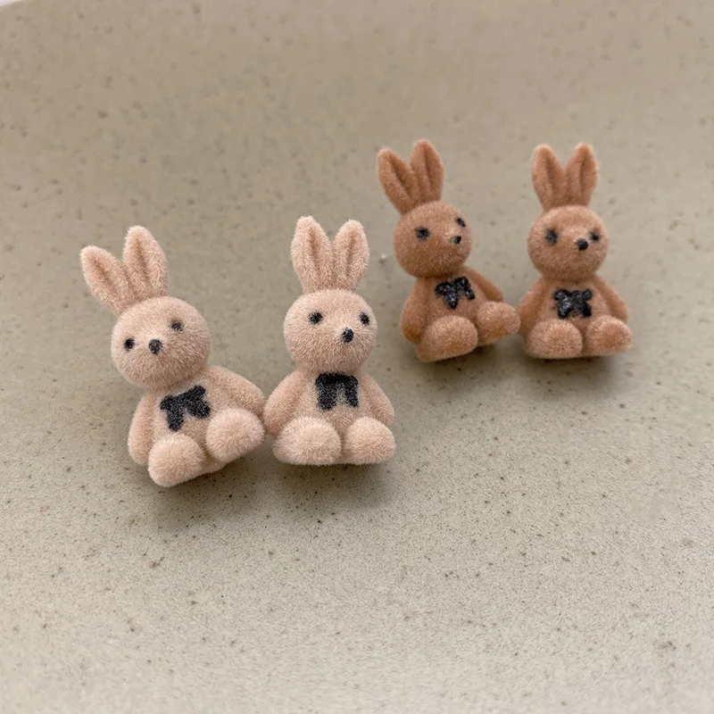 Sweet Cute Flocking Rabbit Stud Earrings For Women Girls Kids Korean New Fashion Animal Earrings Birthday Jewelry Birthday Gifts
Sweet Cute Flocking Rabbit Stud Earrings For Women Girls Kids Korean New Fashion Animal Earrings Birthday Jewelry Birthday Gifts