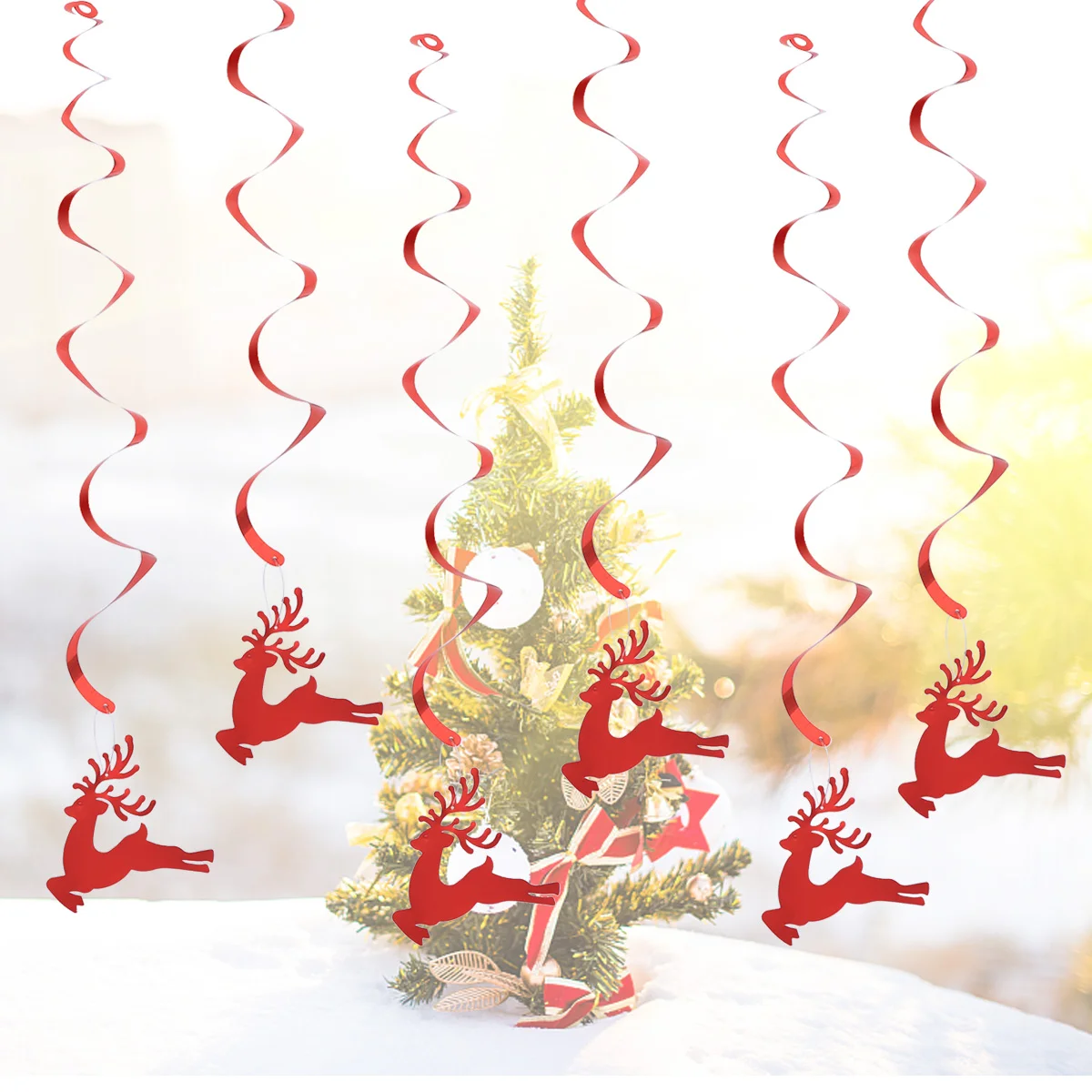 6pcs Hanging Swirl Sequined Decorative Christmas Spiral Ornaments Hanging Swirl for Party Christmas Wedding
6pcs Hanging Swirl Sequined Decorative Christmas Spiral Ornaments Hanging Swirl for Party Christmas Wedding