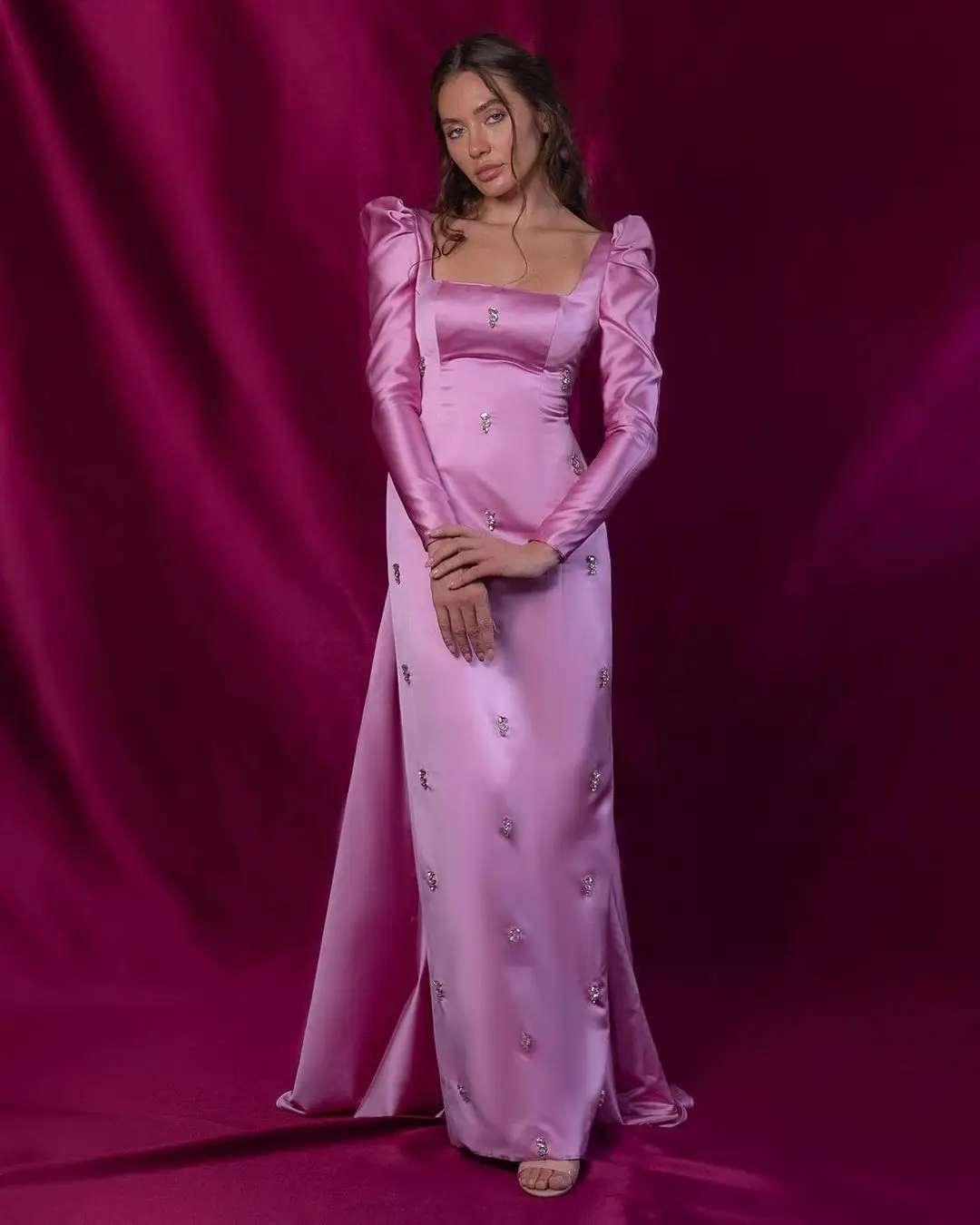 Vintage Mermaid Long Sleeves Prom Dresses Beadings Square Neck Backless Floor Length vestidos de novia Formal Party Dresses
Vintage Mermaid Long Sleeves Prom Dresses Beadings Square Neck Backless Floor Length vestidos de novia Formal Party Dresses
