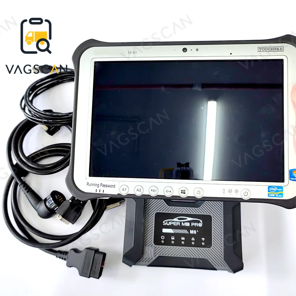 SUPER MB PRO M6+ Wireless Star Diagnosis Tool For FZ-G1 Tablet PC with Multiplexer + Lan + OBD2 16pin Main Test with SSD
SUPER MB PRO M6+ Wireless Star Diagnosis Tool For FZ-G1 Tablet PC with Multiplexer + Lan + OBD2 16pin Main Test with SSD