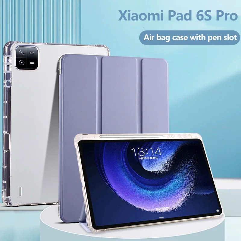 Для Xiaomi Pad 6S Pro 12 4 дюймов 2024 5 6 11 Redmi SE 10 61 прозрачный мягкий кожаный чехол из ТПУ со