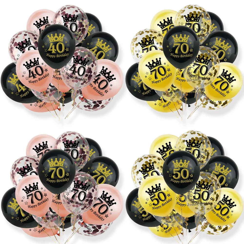 15pcs 18th Happy Birthday Balloon Decor 12 Inch Confetti Latex Balloons for 18 20 30 70 Years Old Birthday Celebrate Decoration
15pcs 18th Happy Birthday Balloon Decor 12 Inch Confetti Latex Balloons for 18 20 30 70 Years Old Birthday Celebrate Decoration