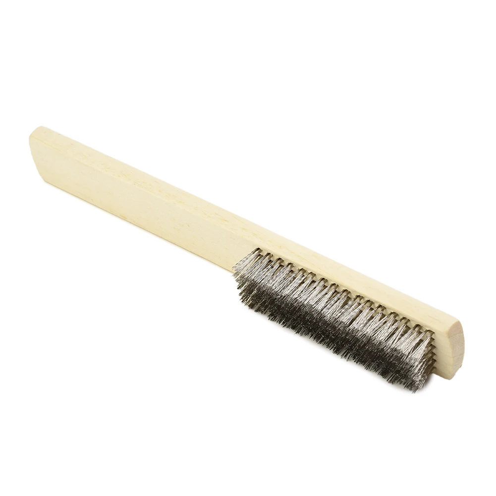 Paint Removal Wire Brush Tool Copper Plating 200mm Bristles Heavy Duty Stainless Steel Cleaning Wooden Handle Hand
Paint Removal Wire Brush Tool Copper Plating 200mm Bristles Heavy Duty Stainless Steel Cleaning Wooden Handle Hand