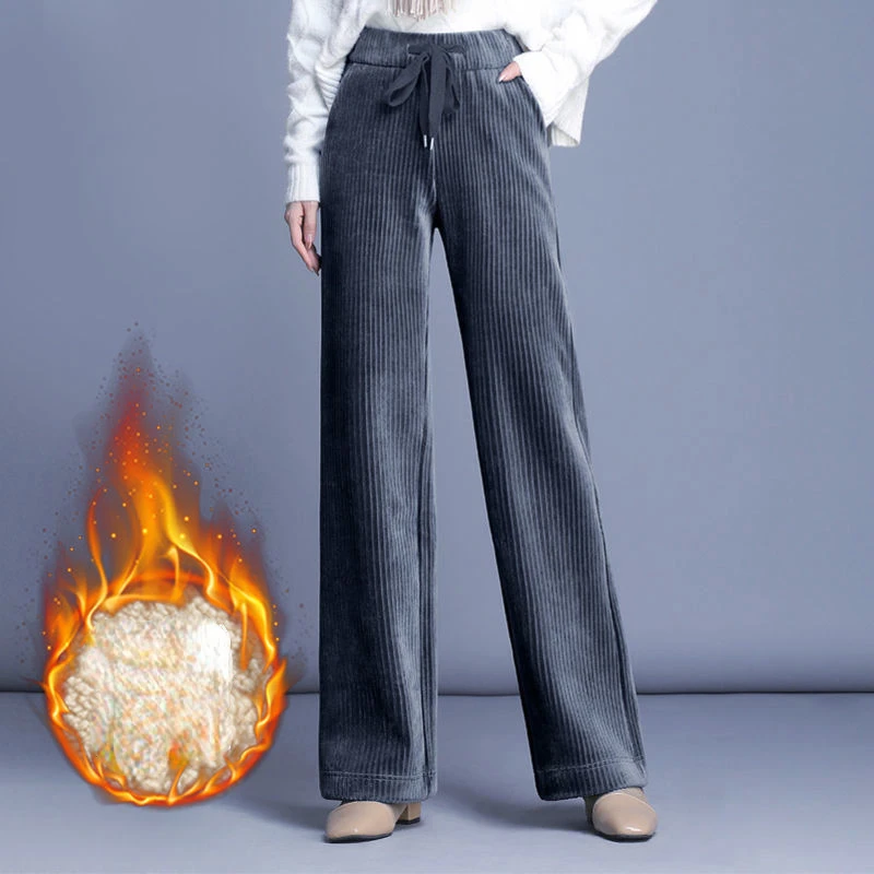 Corduroy Wide-legged Pants Women's Autumn Winter Vintage Loose Straight Plus Velvet Thickened Fashion Solid Color Striped Pants
Corduroy Wide-legged Pants Women's Autumn Winter Vintage Loose Straight Plus Velvet Thickened Fashion Solid Color Striped Pants