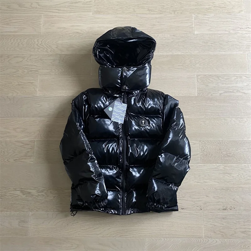 Uk Designer Trapstar Hoodie Letter Embroidery Shiny Black Irongate Jacket Detachable Hood 1:1 Top Quality Winter Thermal
Uk Designer Trapstar Hoodie Letter Embroidery Shiny Black Irongate Jacket Detachable Hood 1:1 Top Quality Winter Thermal