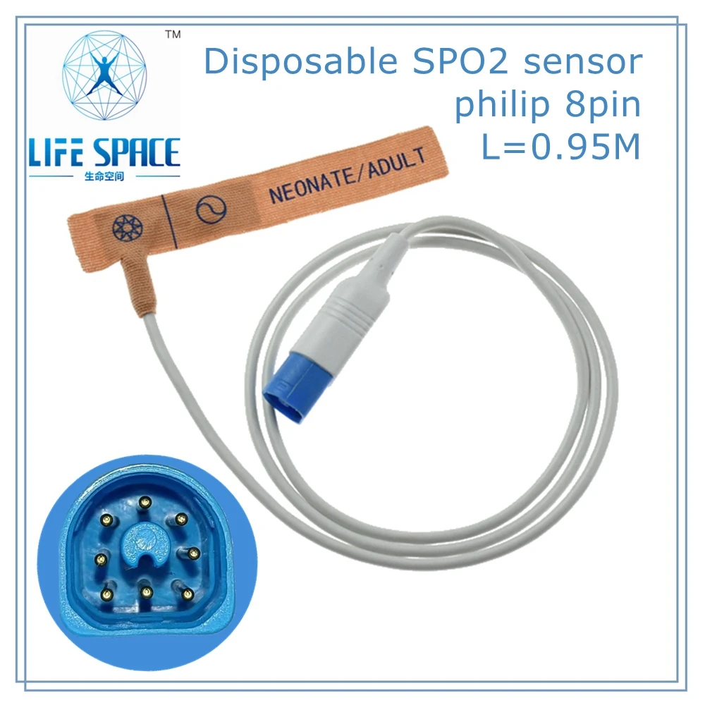 DIS01-17 philips 8pin disposable blood oxygen Spo2 sensor with Bandage,Sponge,blue Sponge,Non-woven, adult to neonatal
DIS01-17 philips 8pin disposable blood oxygen Spo2 sensor with Bandage,Sponge,blue Sponge,Non-woven, adult to neonatal