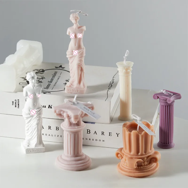 Vintage Roman Column Candle Silicone Mold DIY Venus Figure Scented Candle Mold Human Gypsum Silicone Mold Christmas Decoration 
Vintage Roman Column Candle Silicone Mold DIY Venus Figure Scented Candle Mold Human Gypsum Silicone Mold Christmas Decoration