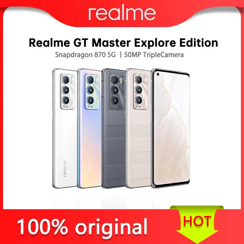 Realme GT Master Explore Edition 5G Smartphone Snapdragon 870 50MP AI Triple Camera 6.55" FHD+ AMOLED 120Hz 65W Charger NFC OTG
Realme GT Master Explore Edition 5G Smartphone Snapdragon 870 50MP AI Triple Camera 6.55" FHD+ AMOLED 120Hz 65W Charger NFC OTG