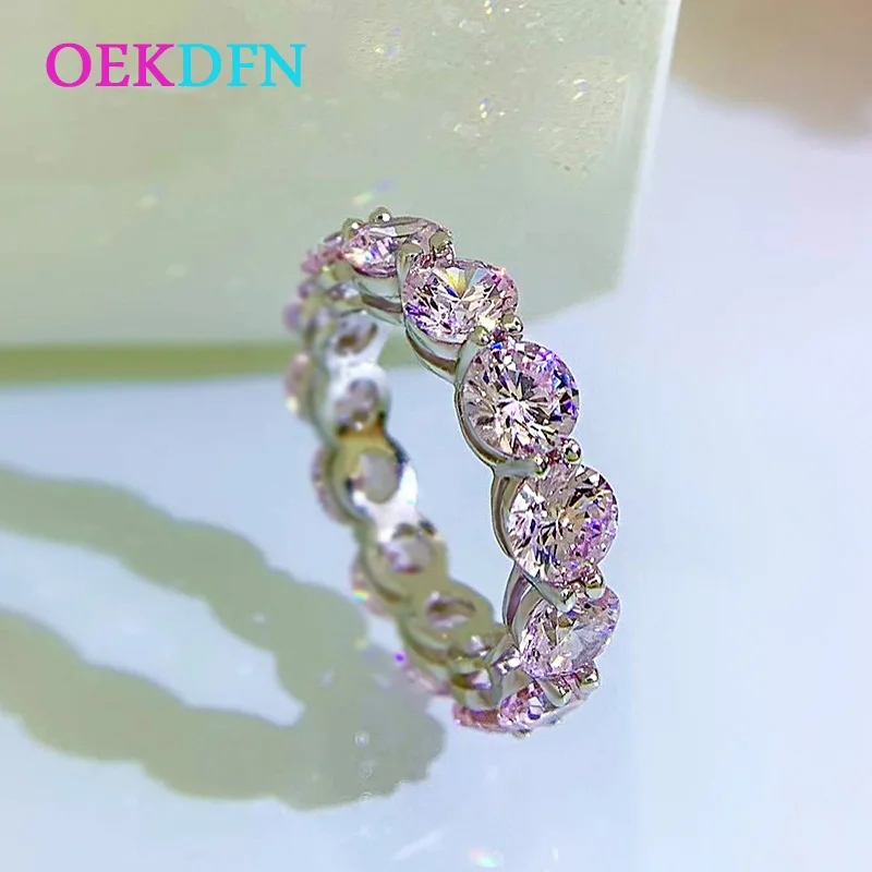 OEKDFN Solid 925 Silver Ring Created 5x5MM High Carbon Diamond Gemstone Wedding Engagement Rings For Women Party Fine Jewelry
OEKDFN Solid 925 Silver Ring Created 5x5MM High Carbon Diamond Gemstone Wedding Engagement Rings For Women Party Fine Jewelry