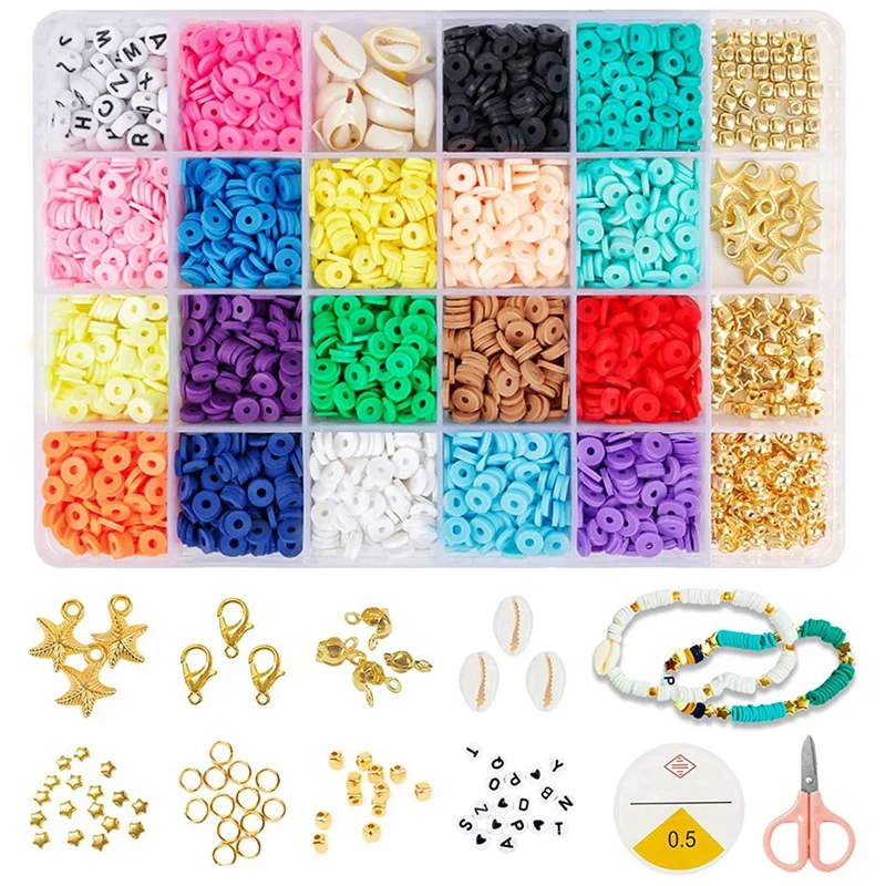 Polymer Clay Beads Round Clay Spacer Beads Jewelry Making Disc Beads Handmade Loose Beads DIY Clay Heishi Bead Set
Polymer Clay Beads Round Clay Spacer Beads Jewelry Making Disc Beads Handmade Loose Beads DIY Clay Heishi Bead Set
