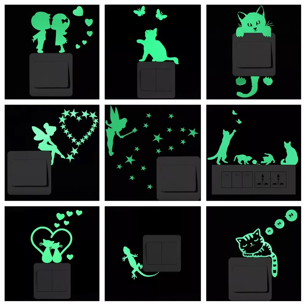 Luminous Cartoon Switch Sticker Glow in the Dark Cat Sticker Fluorescent Fairy Moon Stars Sticker Kid Room Decoration Home Decor
Luminous Cartoon Switch Sticker Glow in the Dark Cat Sticker Fluorescent Fairy Moon Stars Sticker Kid Room Decoration Home Decor
