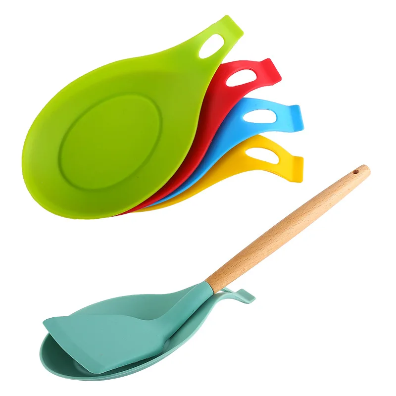 1Pc Silicone Spoon Holder Heat Resistant Shelving Silicone Placemat Kitchen Accessories Placemat Tool Insulation Storage Shelve
1Pc Silicone Spoon Holder Heat Resistant Shelving Silicone Placemat Kitchen Accessories Placemat Tool Insulation Storage Shelve