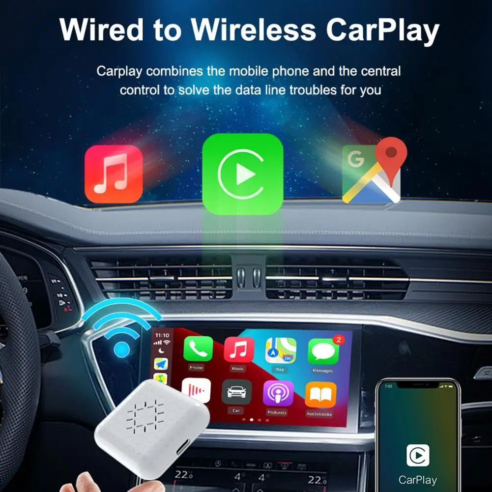 Portable Convenient Wired to Wireless Carplay Box Adapter Stable Wireless Carplay Module Box Space-saving
Portable Convenient Wired to Wireless Carplay Box Adapter Stable Wireless Carplay Module Box Space-saving