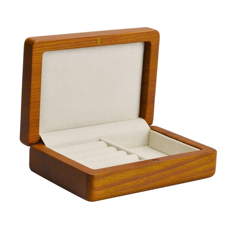 Solid Wood Microfiber Ring Organizer Case Earring Display Box Jewelry Prop Storage Showcase Jewelry Box A
Solid Wood Microfiber Ring Organizer Case Earring Display Box Jewelry Prop Storage Showcase Jewelry Box A