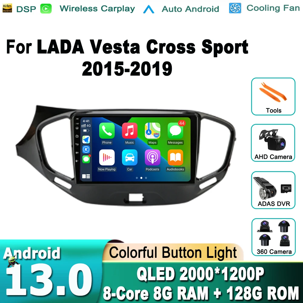 Автомагнитола на Android 13 для LADA Vesta Cross Sport, мультимедийный плеер 2 Din для LADA Vesta Cross Sport 2015, 2016, 2017, 2018, Carplay, стерео, GPS, DVD
Автомагнитола на Android 13 для LADA Vesta Cross Sport, мультимедийный плеер 2 Din для LADA Vesta Cross Sport 2015, 2016, 2017, 2018, Carplay, стерео, GPS, DVD