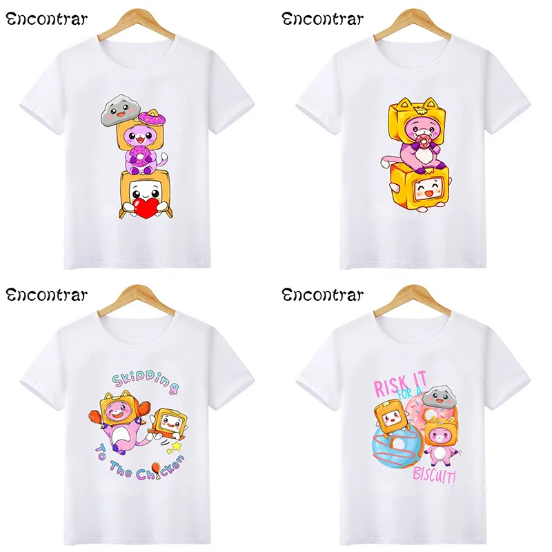 Happy Rocky And Foxy Lankybox Print Kawaii Kids T-shirts Baby Boys/Girls Funny T shirt Cute Tees Summer Children Tops,HKP5485
Happy Rocky And Foxy Lankybox Print Kawaii Kids T-shirts Baby Boys/Girls Funny T shirt Cute Tees Summer Children Tops,HKP5485