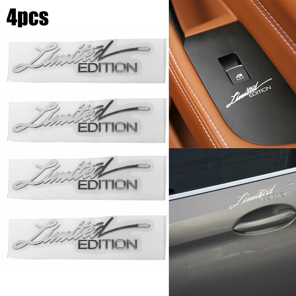 4x Car Stickers Silver Limited Edition Logo Emblem Badge Metal Sticker Decals Car Accessories Universal Decorative Strips
4x Car Stickers Silver Limited Edition Logo Emblem Badge Metal Sticker Decals Car Accessories Universal Decorative Strips