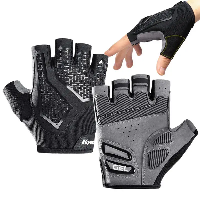 

Зимние женские велосипедные перчатки с открытыми пальцами для мужчин, водонепроницаемые перчатки для горного велосипеда с противоскользящей гелевой подушкой для дороги