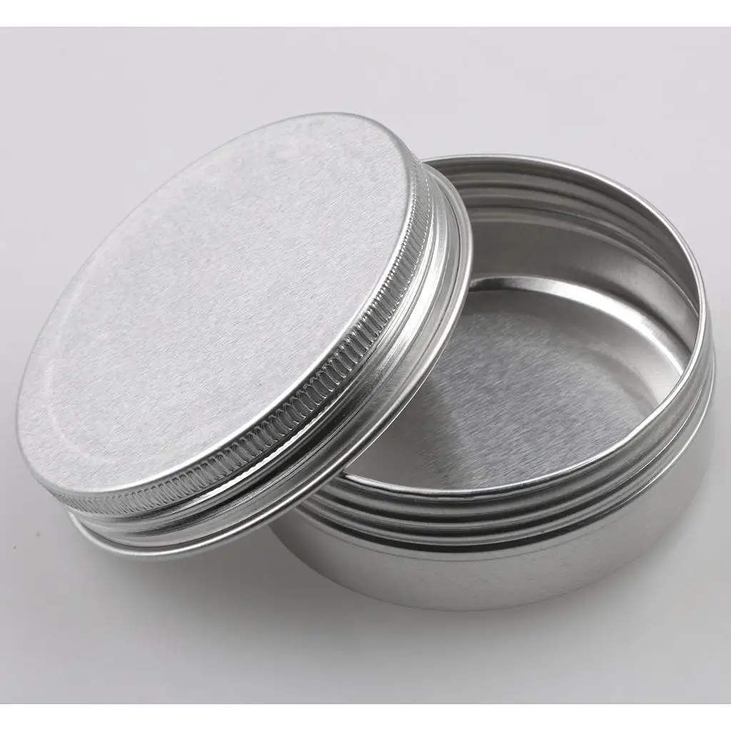 

lot 12 Aluminum Round Screw Lid Cosmetic Lip Balm Tins Container 60g