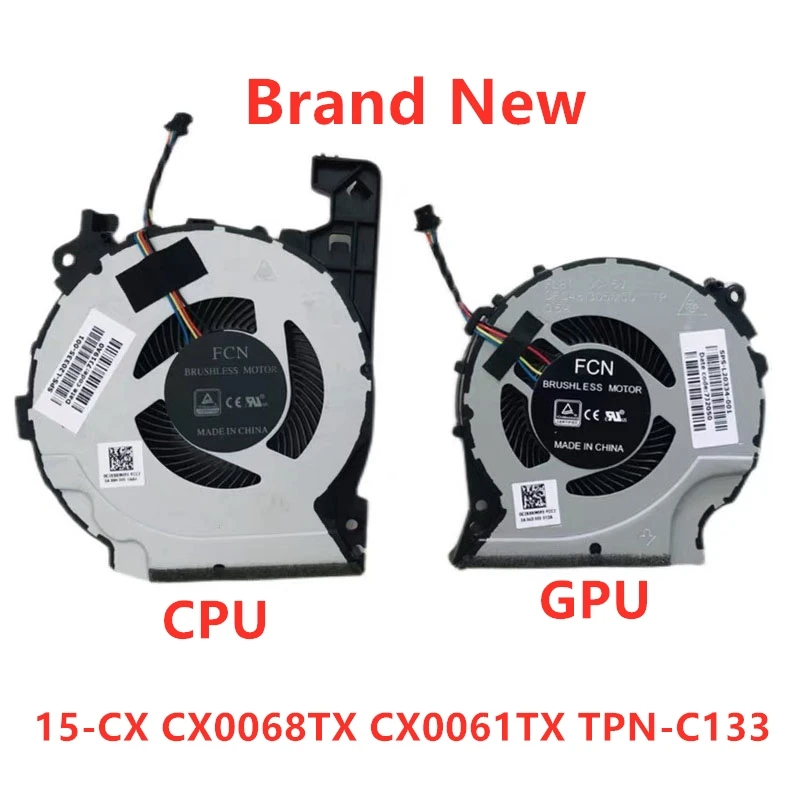 

Brand New Laptop CPU GPU Cooler Radiator Fan For HP Pavilion 15-CX CX0068TX CX0061TX TPN-C133 L20334-001 L20335-001
