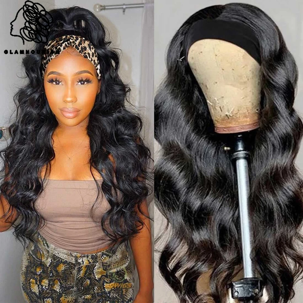 Headband Wig Human Hair Wigs Body Wave Glueless Human Hair Wigs for Black Women Brazilian Virgin Hair With Pre-attached Scarf
Headband Wig Human Hair Wigs Body Wave Glueless Human Hair Wigs for Black Women Brazilian Virgin Hair With Pre-attached Scarf