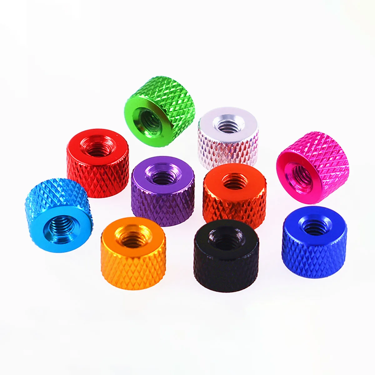 5Pcs Aluminum Knurled Thumb Nuts Through Hole Hand Tighten Nut Anodized 10 colors M2 M2.5 M3 M3.5 M4
5Pcs Aluminum Knurled Thumb Nuts Through Hole Hand Tighten Nut Anodized 10 colors M2 M2.5 M3 M3.5 M4