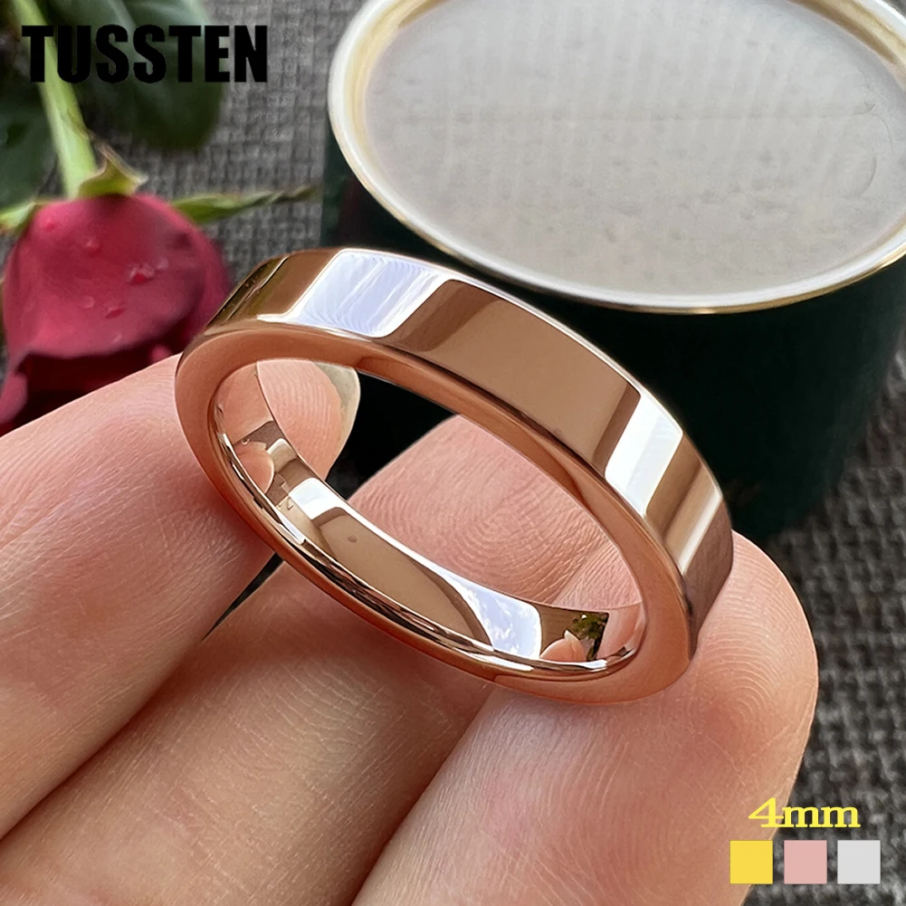 

Dropshipping TUSSTEN 6MM/8MM Multicolor Tungsten Wedding Band Trendy Ring For Lady Gentleman Shiny Polish Comfort Fit