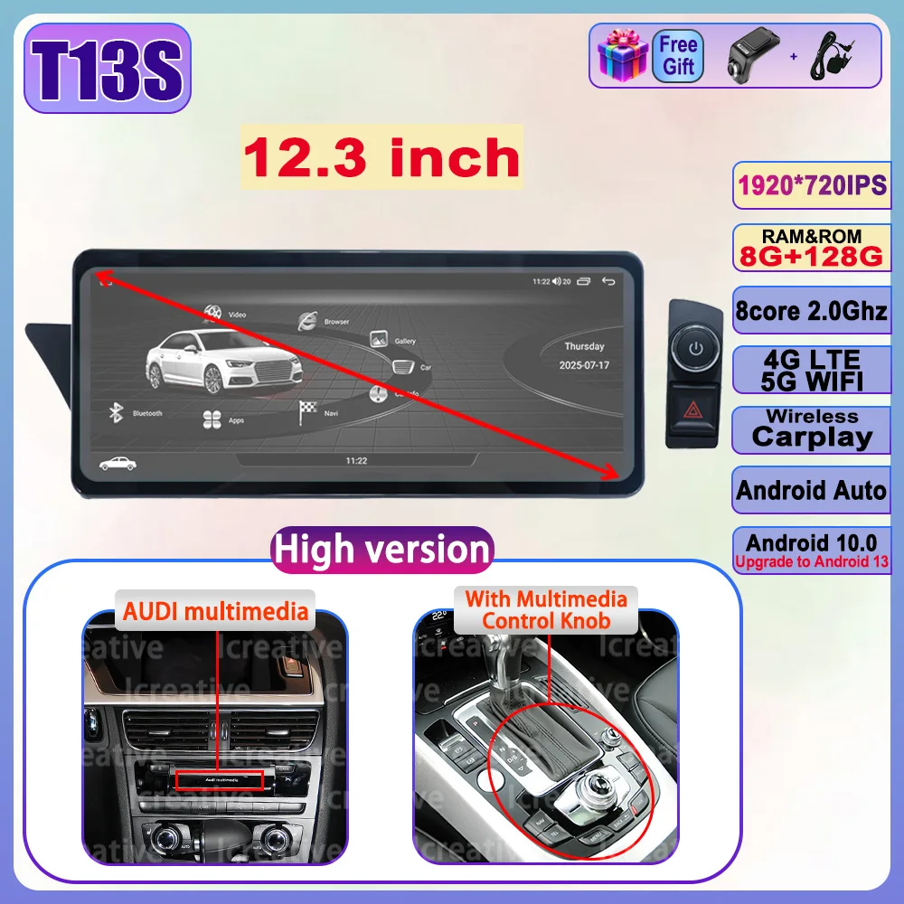2025 Новый автомобильный радиоприемник-мультимедийный плеер 8-ядерный 8G 128G стерео для Audi A5 S5 B8 A4 A4L S4 2009-2016 Android Auto Carplay 4G Wi-Fi HU
2025 Новый автомобильный радиоприемник-мультимедийный плеер 8-ядерный 8G 128G стерео для Audi A5 S5 B8 A4 A4L S4 2009-2016 Android Auto Carplay 4G Wi-Fi HU
