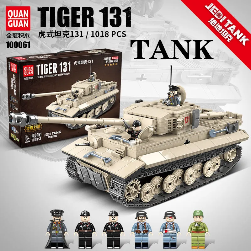 Tank Building Blocks German Tiger King 131 Armored Car Model War Military Series Boy Puzzle Assembly Toy Children's Gift
Tank Building Blocks German Tiger King 131 Armored Car Model War Military Series Boy Puzzle Assembly Toy Children's Gift