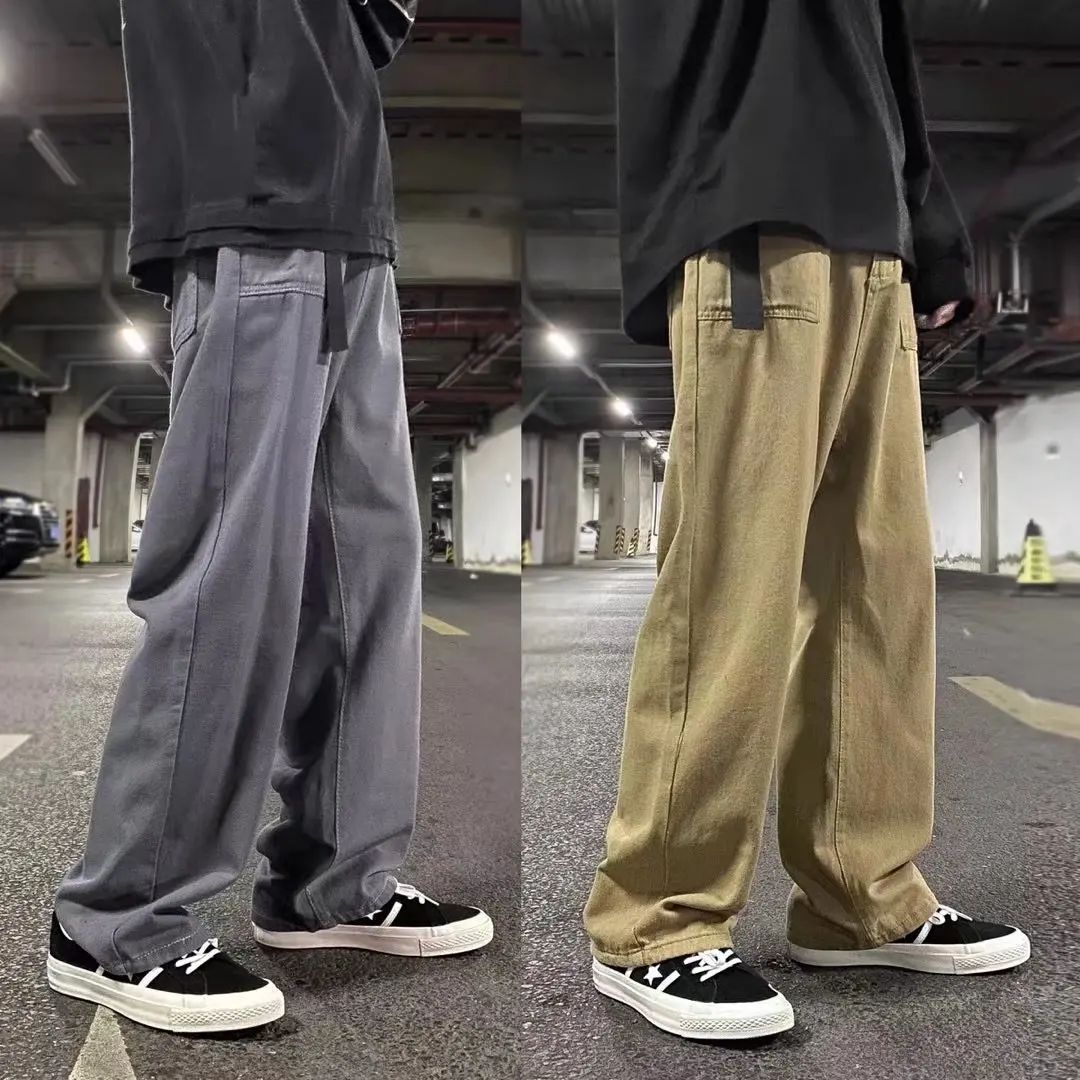QIWN Overalls Men's Autumn New Loose Retro Straight Pants Solid Color Casual Pants Streetwear Men Men Fashion Cargo Pants
QIWN Overalls Men's Autumn New Loose Retro Straight Pants Solid Color Casual Pants Streetwear Men Men Fashion Cargo Pants