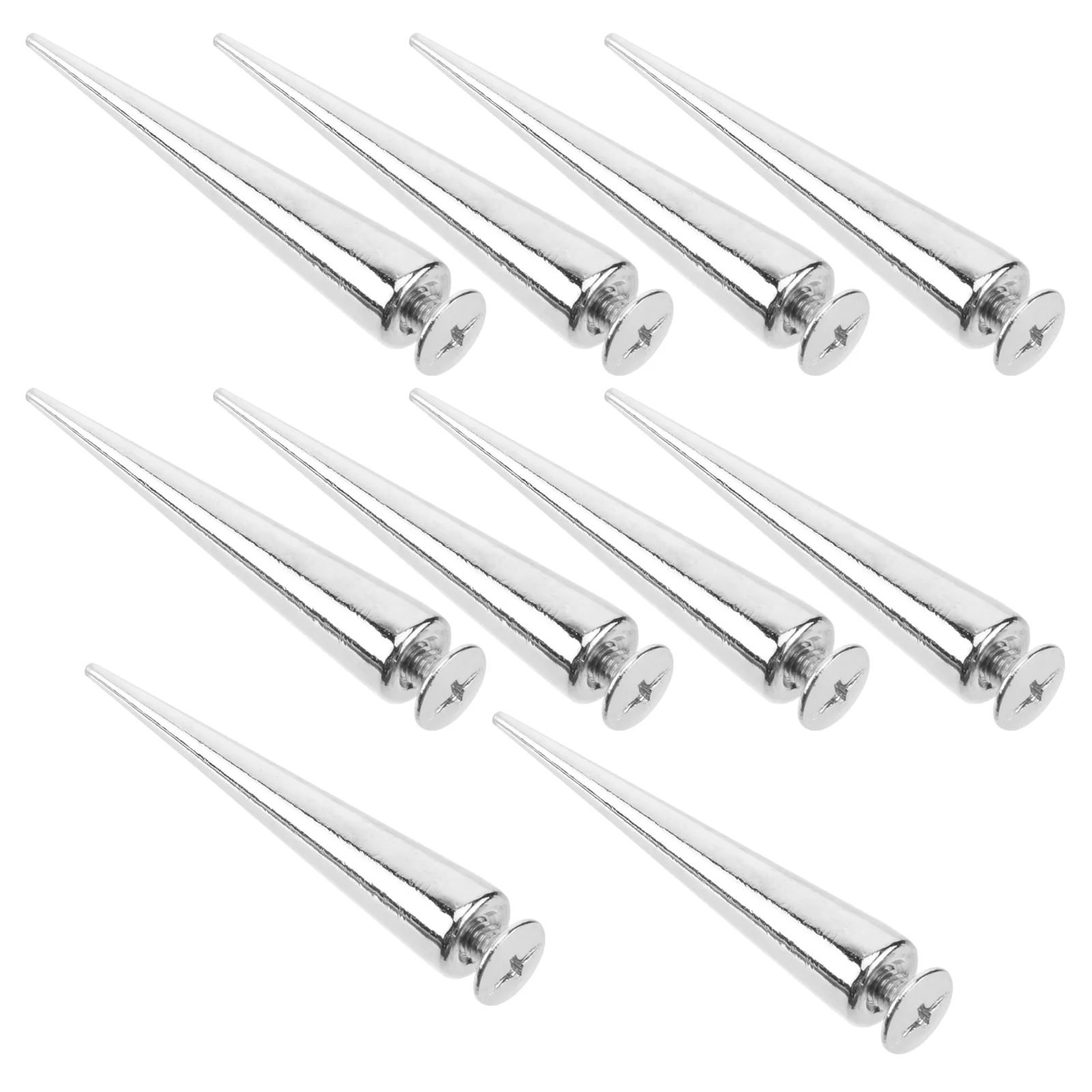 

Spikes Cone Punk Studs Rivets Metal Diy Screwback Accessories Screw Clothing Decorative Bullet Nail Silver Cool Rock Stud Spike