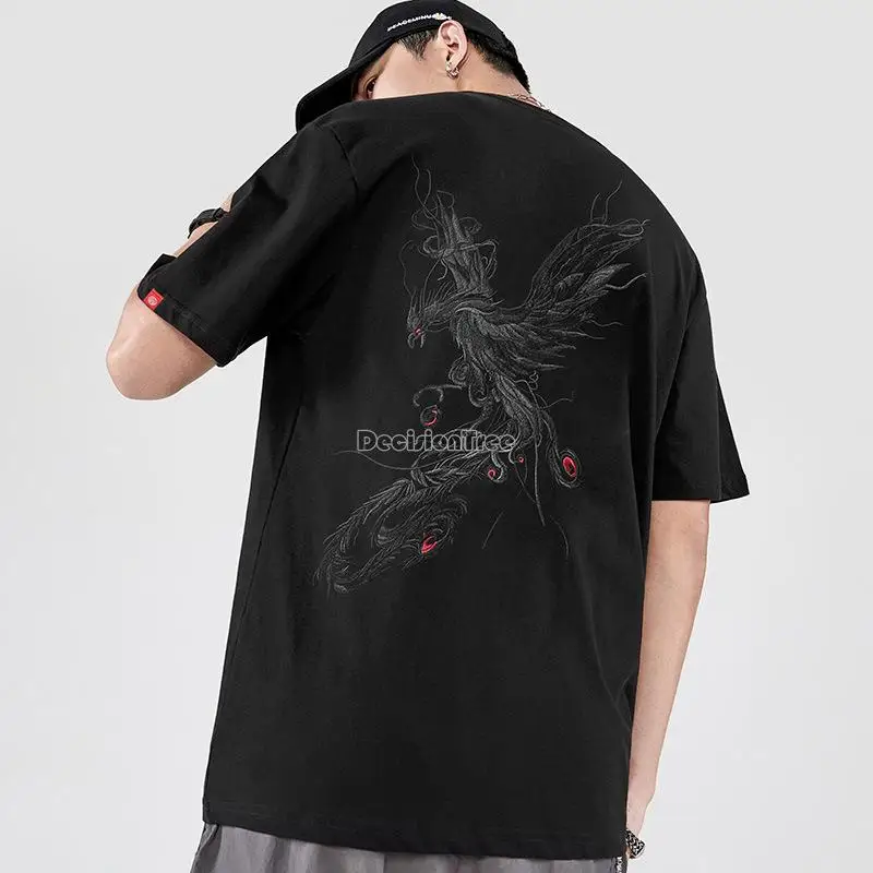 2022 new cotton trend loose short-sleeve t-shirt men's chinese style men's phoenix embroidery short-sleeve g119
2022 new cotton trend loose short-sleeve t-shirt men's chinese style men's phoenix embroidery short-sleeve g119