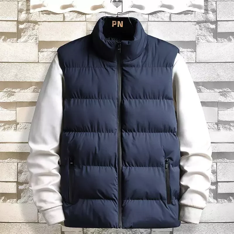 Vest Waistcoat Fleece Vest Warm Stand-up Collar Vest Sleeveless Coat Winter Vest Cotton Simple Casual Vest Solid Color Male
Vest Waistcoat Fleece Vest Warm Stand-up Collar Vest Sleeveless Coat Winter Vest Cotton Simple Casual Vest Solid Color Male