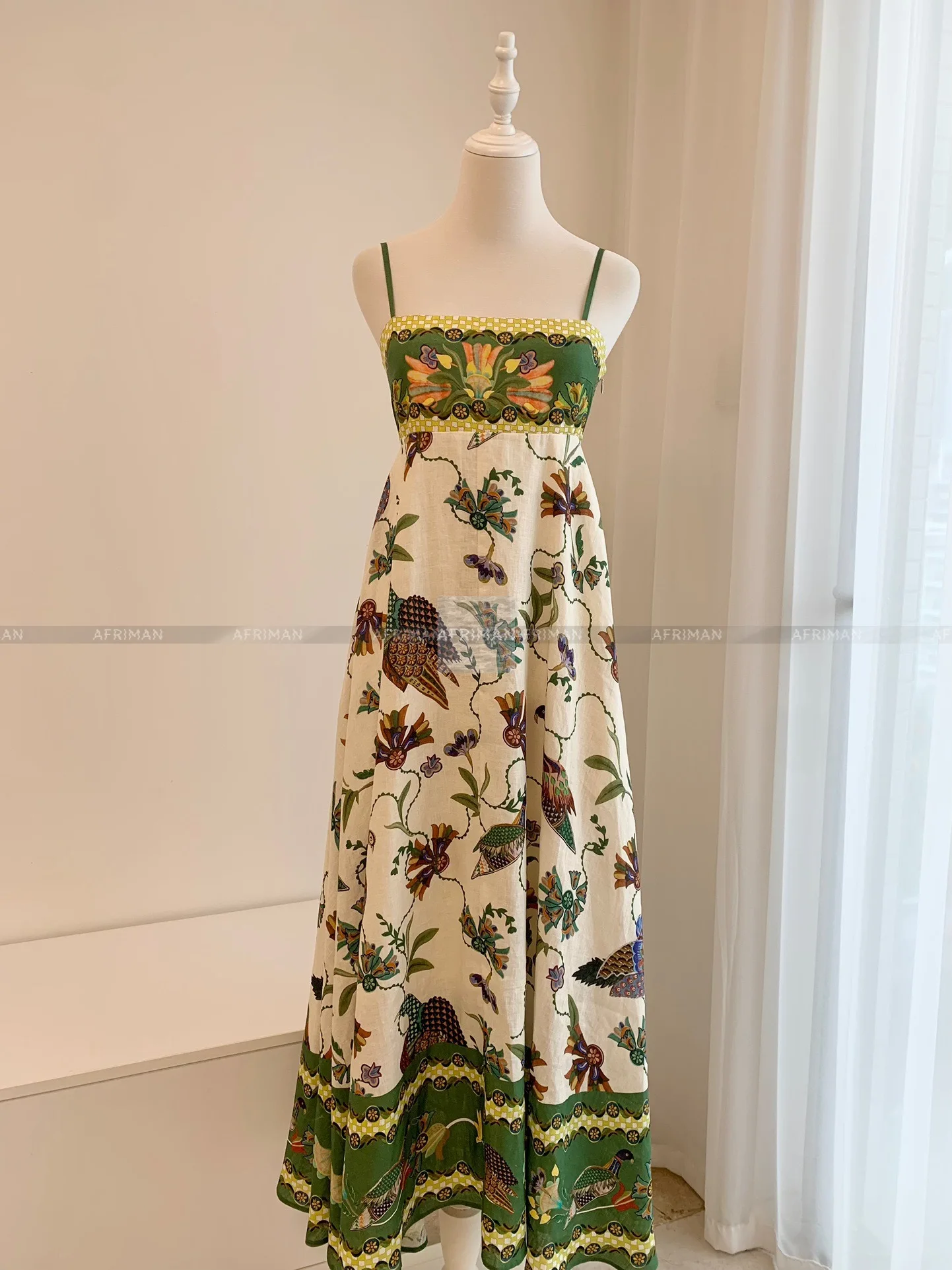 Women Summer Beach Style Strapless Retro Flower Print 100% Line Big Swing Midi Dress
Women Summer Beach Style Strapless Retro Flower Print 100% Line Big Swing Midi Dress