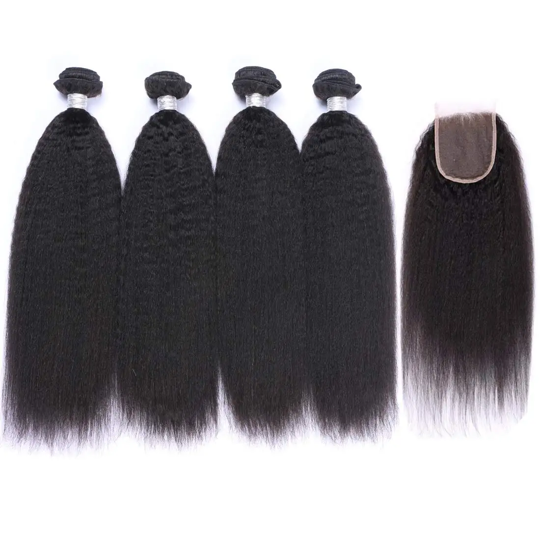 Kinky Straight Bundles with Closure Yaki Straight Human Hair Bundles with Closure Maxine Hair 4x4 Lace Closure and Bundles
Kinky Straight Bundles with Closure Yaki Straight Human Hair Bundles with Closure Maxine Hair 4x4 Lace Closure and Bundles
